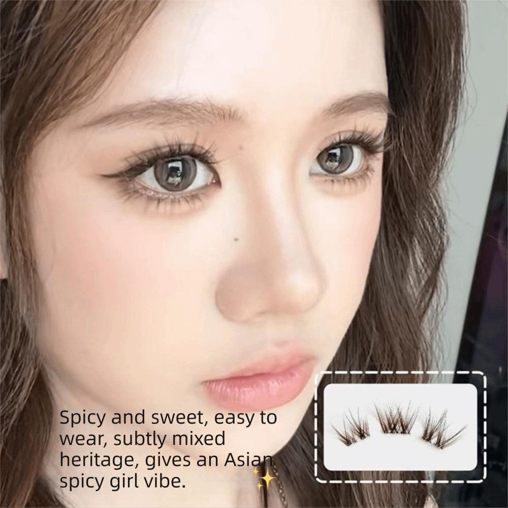 Self Adhesive/Without Glue 48/60 Clusters False Eyelashes 8/10 Rows Fake Eyelashes  Daily/Party
