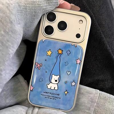 Cute Highland Puppy Cartoon Phone Case for iPhone 17 16e 16 15 14 13 12 11 Air Pro Max X XR XSMAX 8 7 Plus Luxury Clear Cover