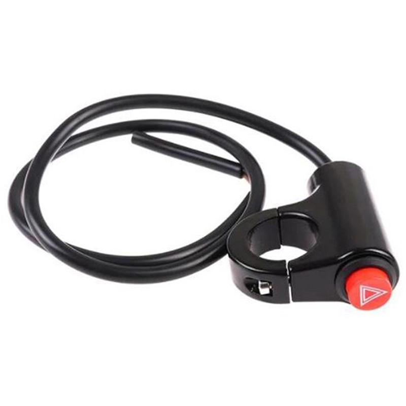 Motorcycle Switch Hazard Light Switch Button Electric Vehicle Double Flash Warning Emergency Lamp Signal Flasher 1pc