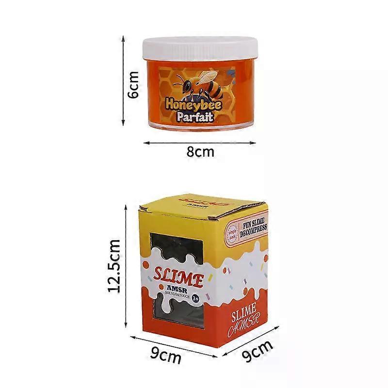 250ML Honeybee Parfait Slime Kit, DIY Crystal Mud Slime Making Set with Tools & Accessories