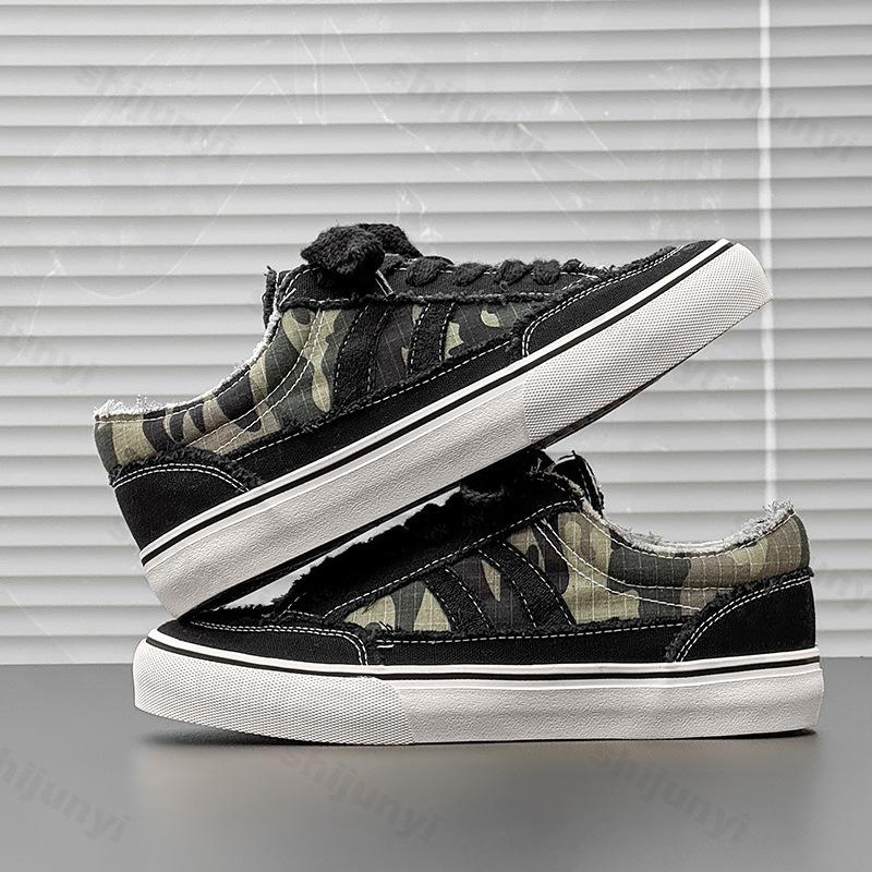 

Мода 2025 Лето Камуфляжный Дизайн Холщовые Туфли Классические Ретро Низкие Мужские Уличная Мода Тренд Скейтбординг Спорт Повседневные Кроссовки 44 камуфляжный