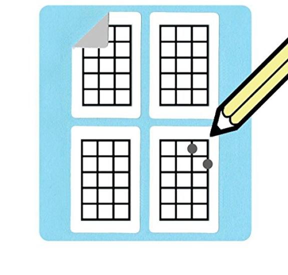 

Наклейки для аппликатуры укулеле - Набор из 250 наклеек