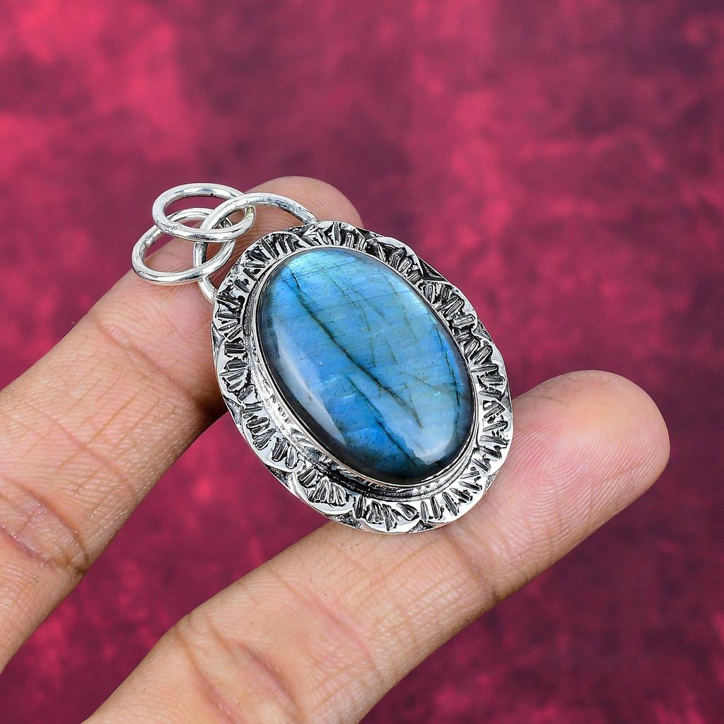 Labradorite Jewelry, 925 Solid Sterling Silver Pendant Handmade Gemstone Jewelry, Gifts For Wife Brand New Pendant
