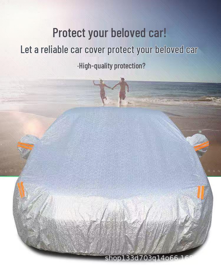 Universal Thickened Oxford Car Cover - Sun, Rain, and Heat Protection Aluminum Mosaic