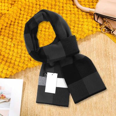Men Scarf Fall Winter Plaid Print Long Soft Thickened Warm Windproof Cold Weather Checked Male Neck Wrap Scarf Shawl Birthday Gift