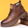New fashion Martin boots men's autumn and winter new thick-soled heightening retro tooling boots