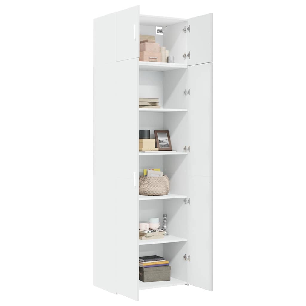 Vidaxl Cabinet, White, 70X42.5X225 Cm, Wood-Based Material