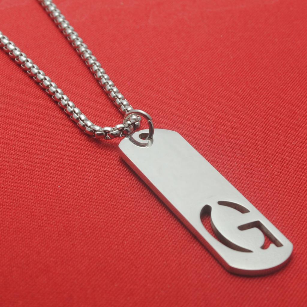 Titanium Steel English Letter Pendant Stainless Steel Unisex Versatile Fashion Accessories Couple Jewelry Necklace