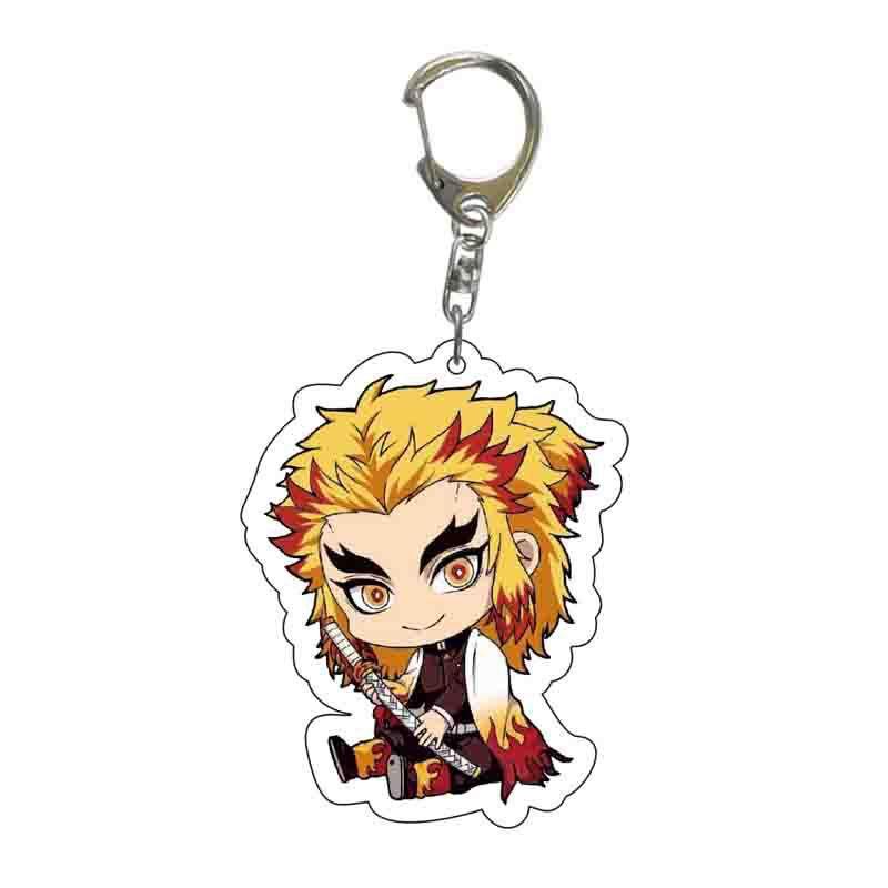 Demon Slayer Anime Cartoon Character Acrylic Keychain Bag Pendant Accessories