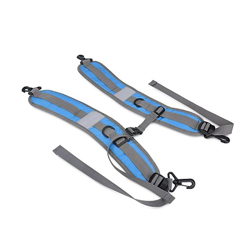 2 peças mochila de viagem portátil alças acolchoadas nylon cintura ajustável