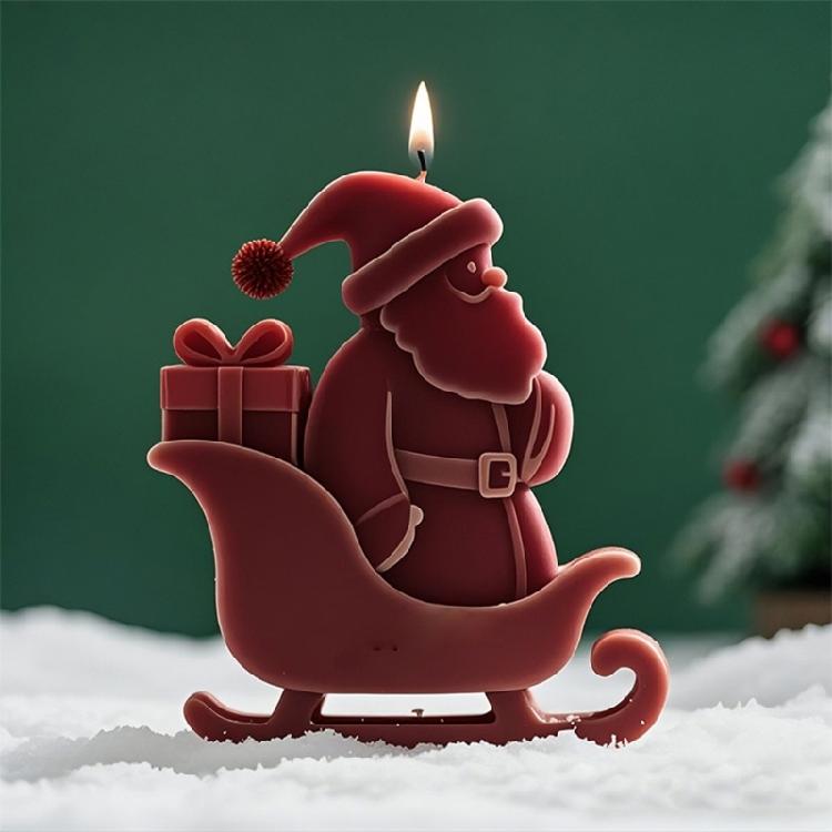 Jultema Silikonljusform Jultomte Silikonljusform för Handgjort Ljus Tvål Juldekorationer