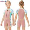 Children's Diving Suit 2MM Warm Girls 'swimsuit One-piece Short-sleeved Snorkeling Surfing Sunscreen Jellyfish