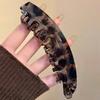 Natural Fluffiness Tortoiseshell Pattern Ponytail Barrettes Large Size Banana Hair Clip  Women