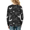 Kids' Long Sleeve Halloween Print T-Shirt with Round Neck for Everyday Wear