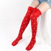 Valentines Day Over Knee Long Socks Cute Bowknots Lip Heart Pattern Thigh High Stockings for Women Parties Casual Wear