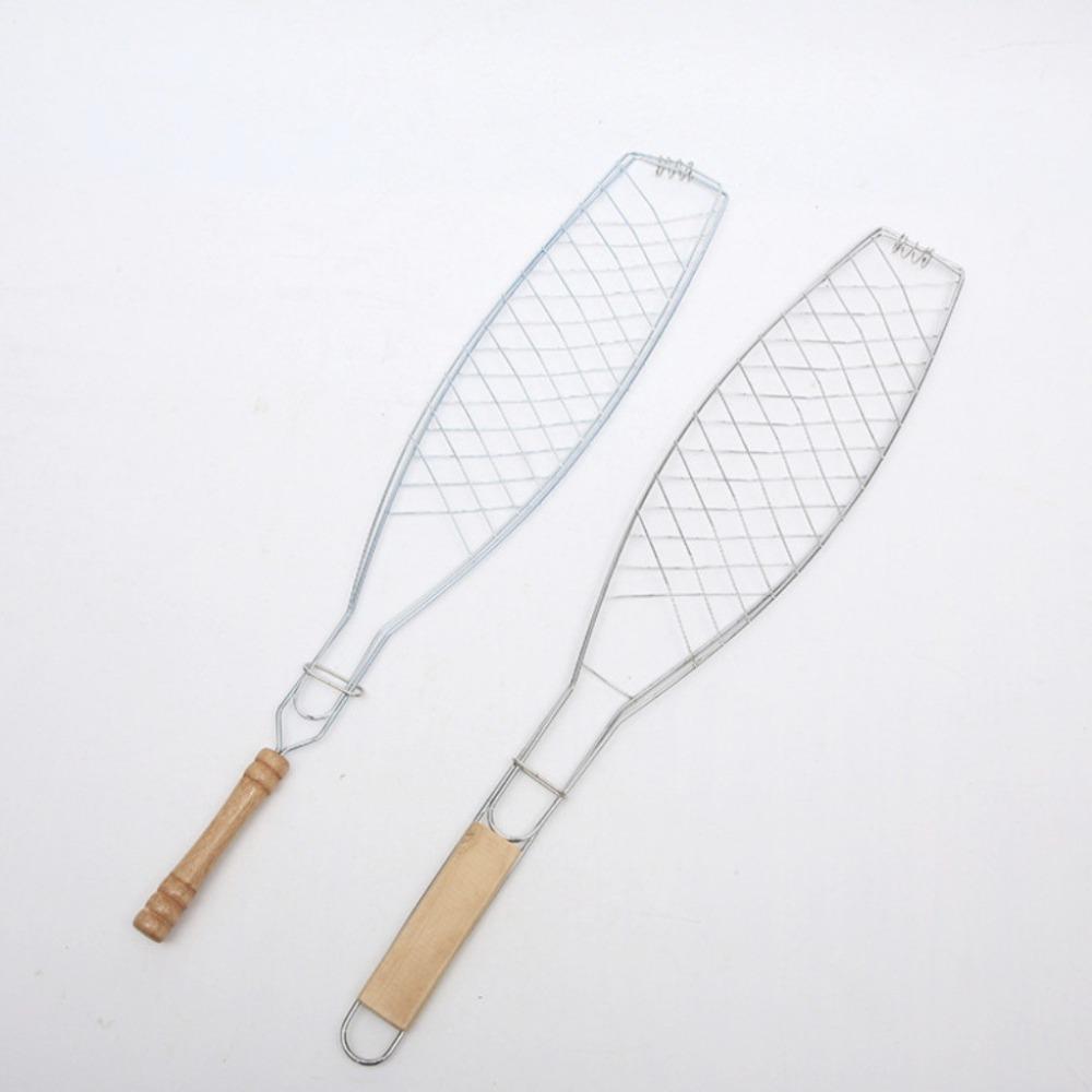Mesh Design Roasting Fish Basket Nonstick Surface Portable Grilling Basket DIY Cooking Flexible Net Vegetable Basket Camping BBQ