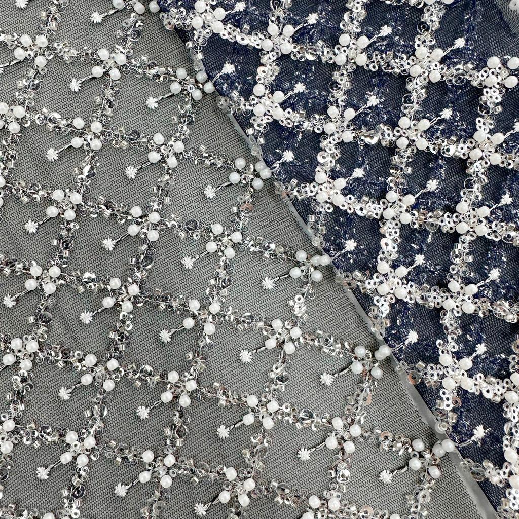 Mesh Rhombus Beaded Sequins Decorative Clothing Dress Dress Wedding Decoration Lace Accessories