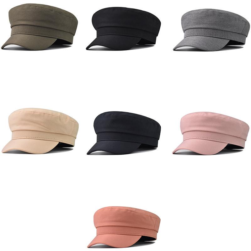 Beret Color Solid Hat Unisex Cotton Winter Knitted Flat Cap For Wear Outdoor
