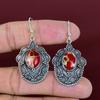 Kingman Red Mohave Copper Turquoise Earring Vintage Earrings Awesome Gemstone Jewelry 925 Sterling Silver Earring Handmade Jewelry for Gifts
