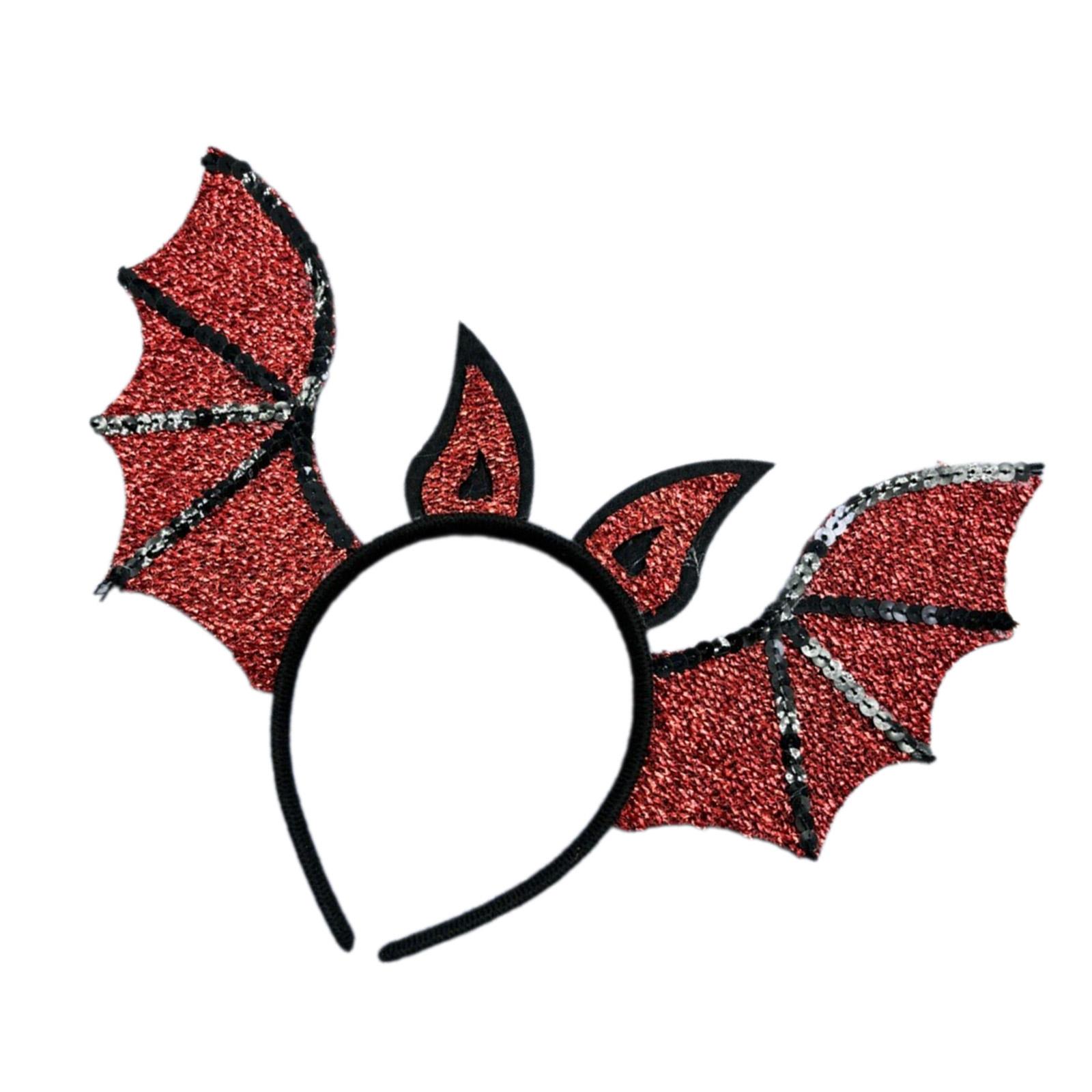 

Дьявольские ободки Праздничные фотореквизиты Хэллоуин Ободки с крыльями Вечерний головной убор Веселые ободки для музыкальных фестивалей красный