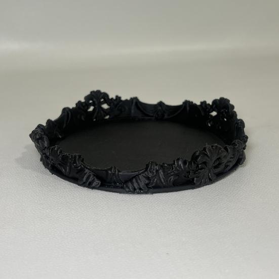 Gotische Sieraden Display Tray 3D Geprint Zwart Trinket Schaal voor Ketting Armband Ring Horloge Vintage Decoratief Dienblad voor Keuken Woonkamer Huisdecoratie