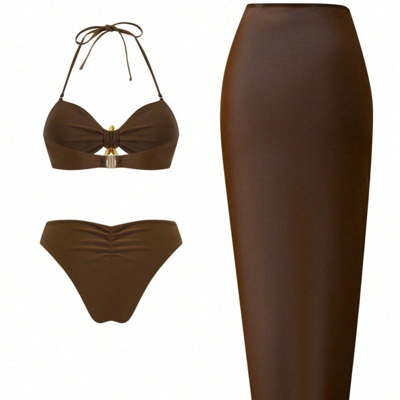 Starfish Swimsuit Set Beach Wrap Skirt 3-Piece High-Quality Swimwear Women
