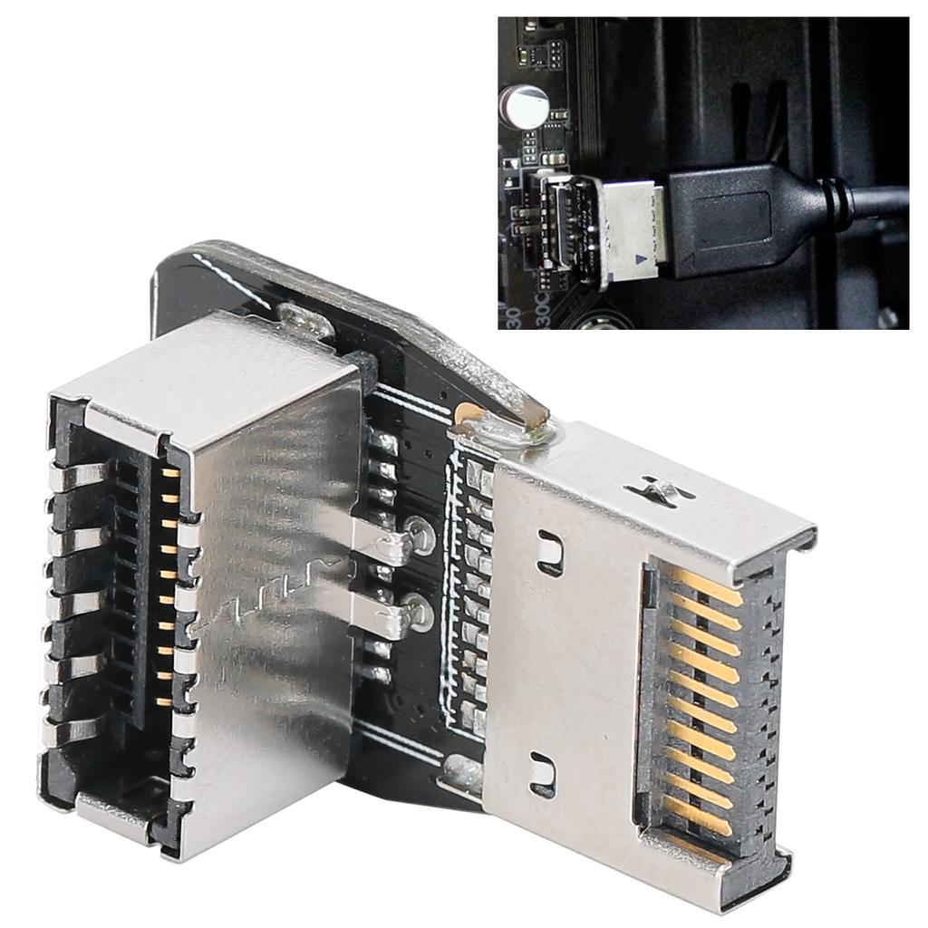 Front TYPEE Adapter Header PC Motherboard USB3.1 10G 90 Degree Steering Elbow Converter PH74A