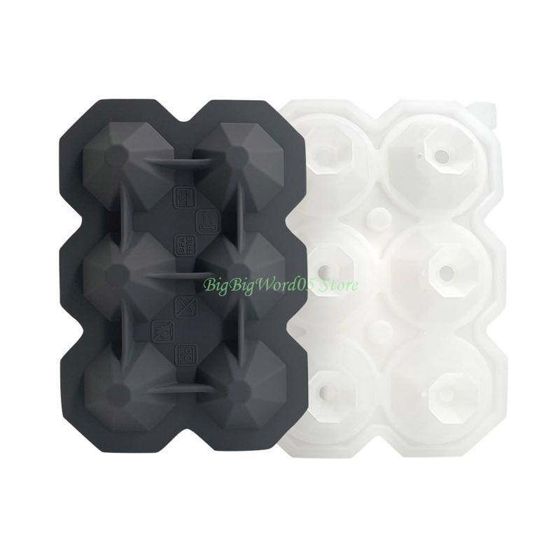 24TE 3D Ice Cubes Maker Mold Silicone DIY Makes Delicate Diamond Ball Shaped Ice Cubes Ice Trays Maker Great Gift