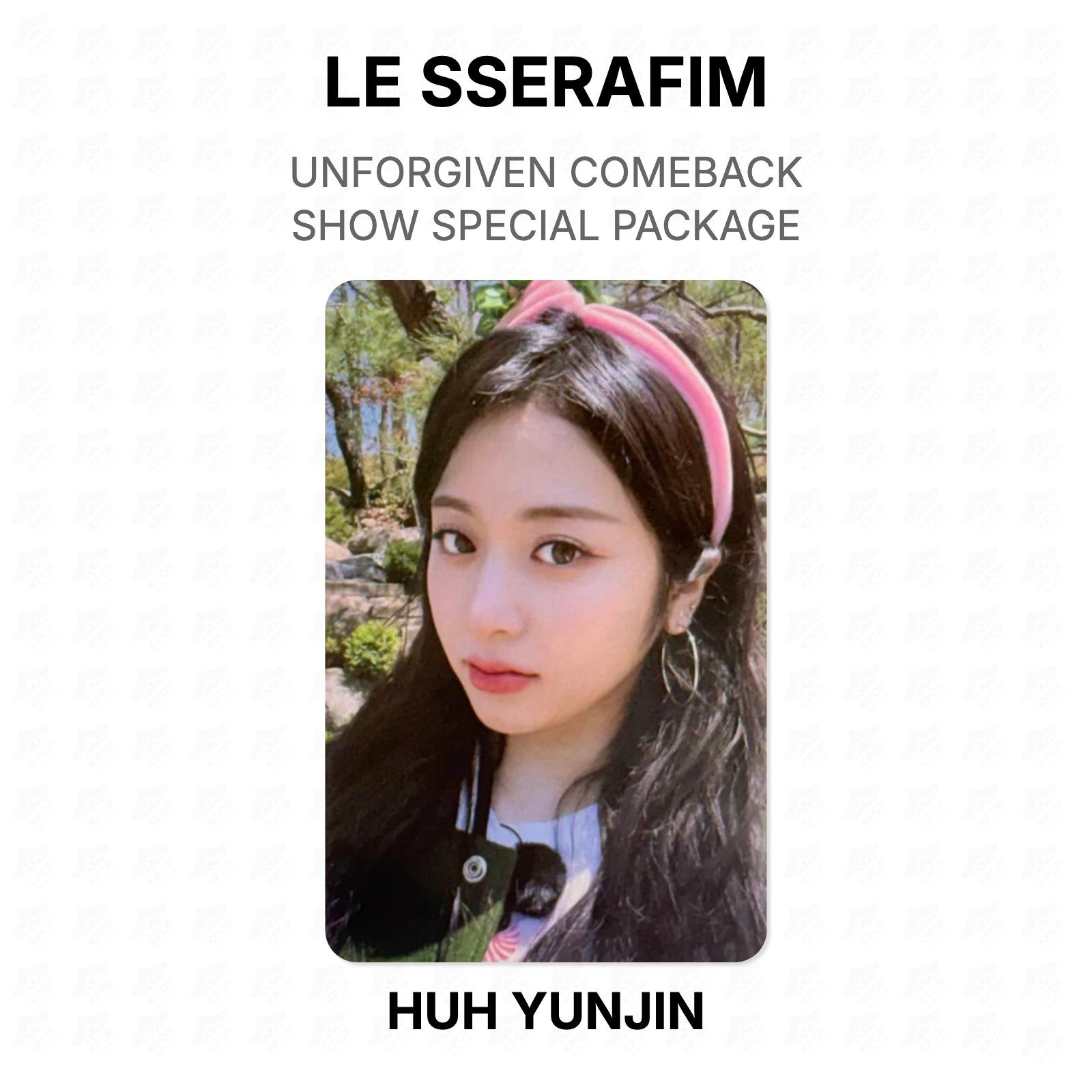 LE SSERAFIM UNFORGIVEN COMEBACK SHOW SPECIAL PACKAGE Official Photocard HUH YUNJIN