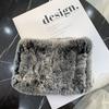Rex Rabbit Hair Neck Cover Women's Winter Elastic Mesh Scarf Headband Versatile Real Fur Plush Headgear Children's Scarf