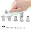 Iron Plated Nickel Flat Nuts Hex Nut Round Head Sleeve Furniture (M6*10 50PCS)