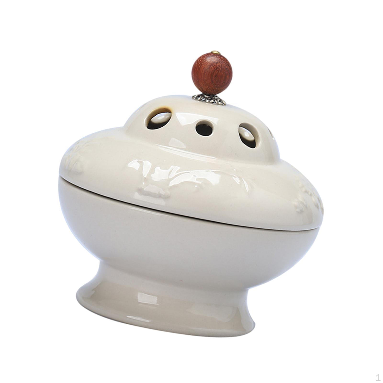 Cones Burner Holder Coil Porcelain Bowl for Office Desktop Indoor
