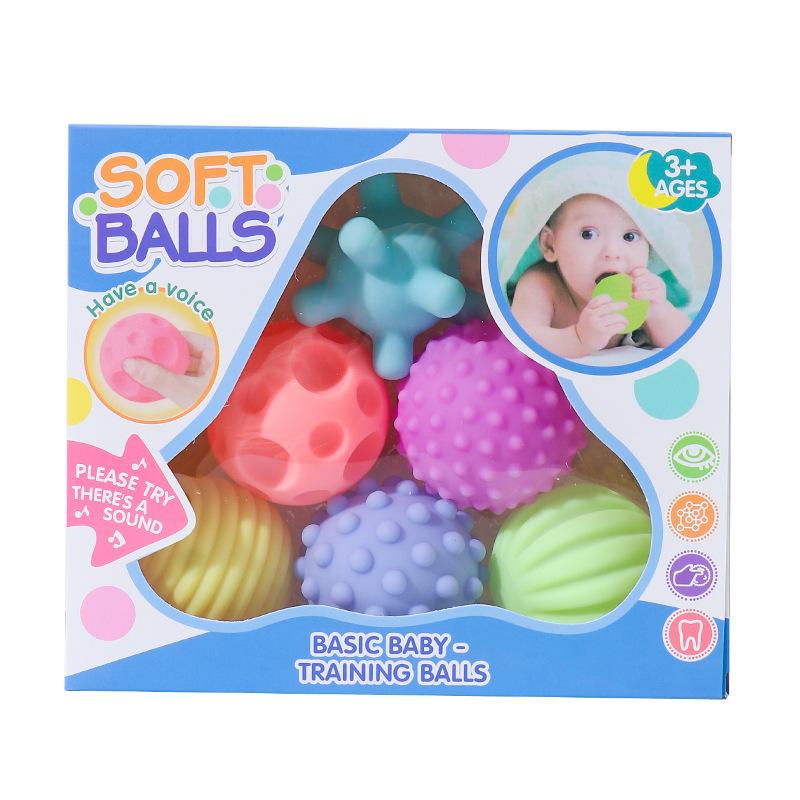 Baby Toy Rattle, Toothpaste, Clutch Ball, Touch Ball, Gnaw Soft Glue Manhattan Clutch Ball