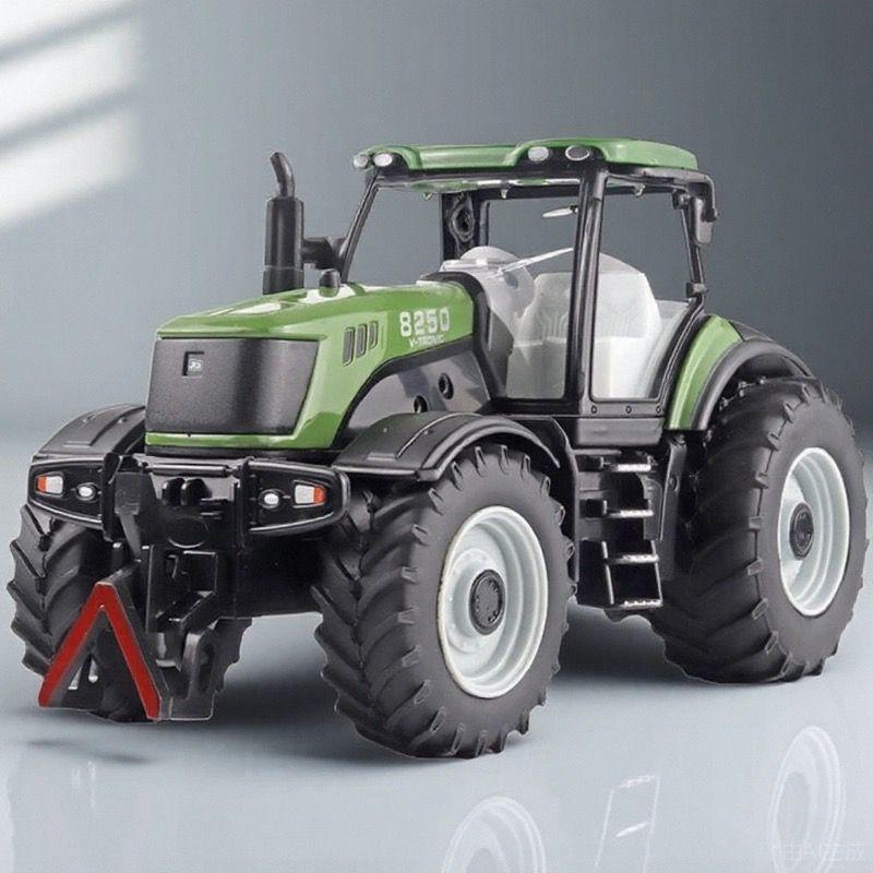 1/30 Alloy Tractor Model Diecast Metal Farming Tool Car Cultivated Land Car Agricultural Vehicles Model with Sound Kids Toy Gift