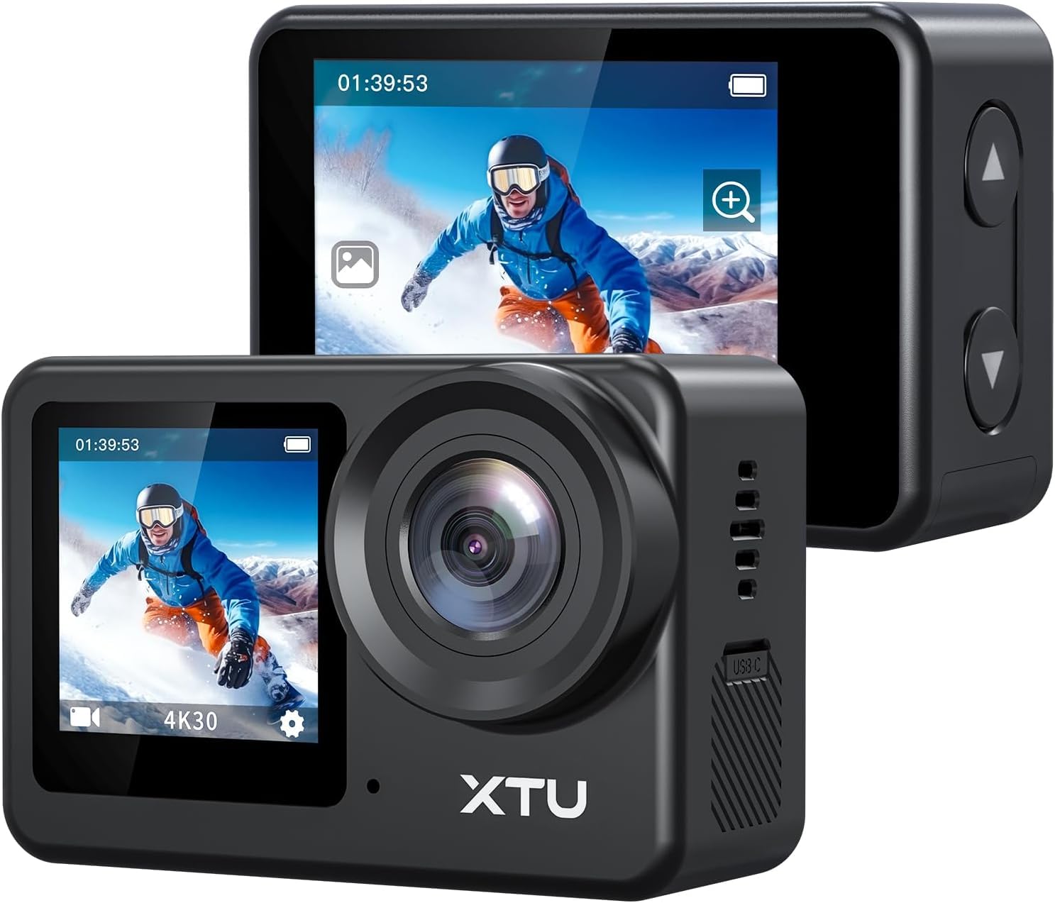 

XTU S6 Action 4K 20MP Action Cam with Ambarella H22 CPU SONY IMX386 SuperSmooth Image Stabilization External Microphone Portrait Voice HDMI 8x