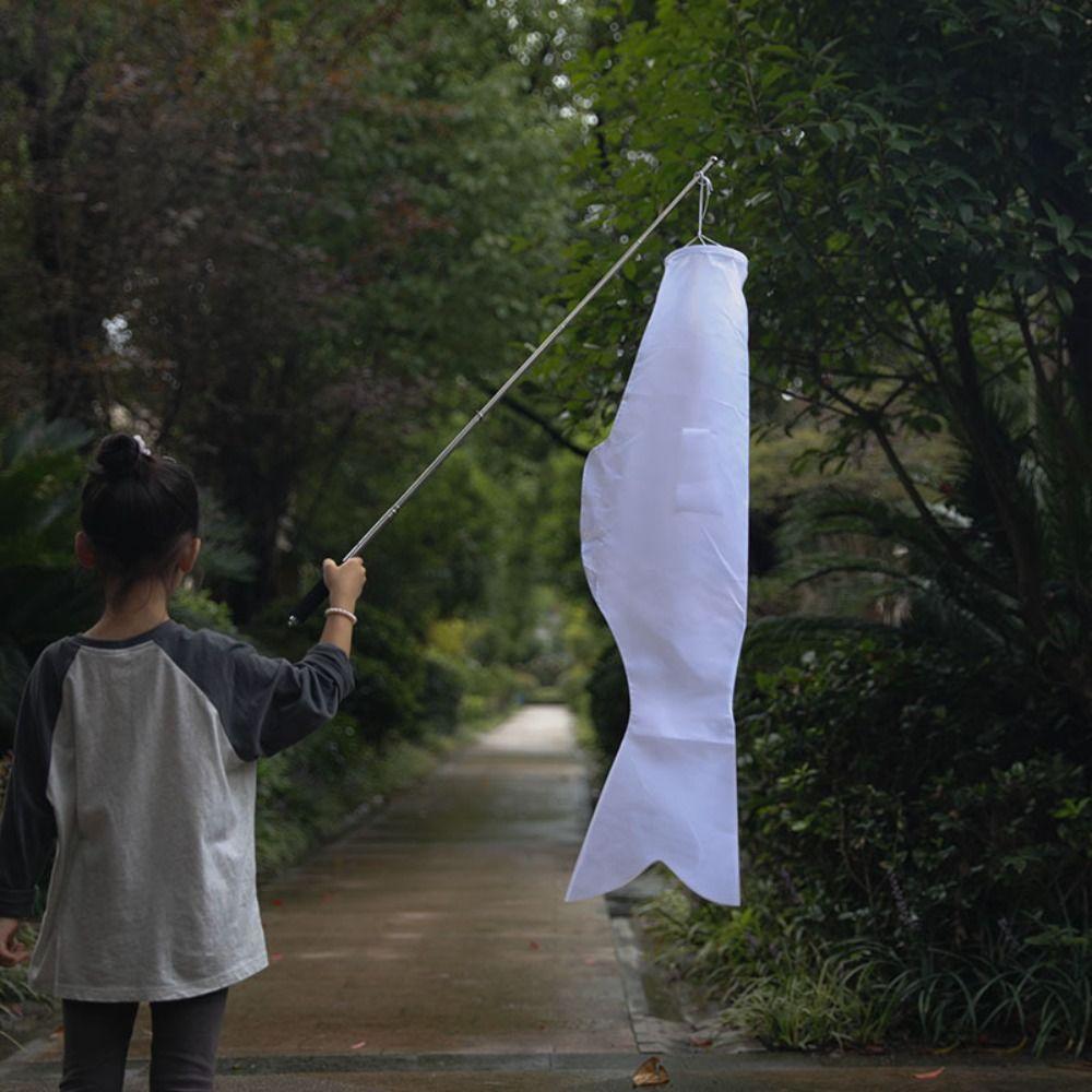 White Blank Japanese Koi Fish Flag Satin DIY Fish Flag Creative Japanese Carp Flag  Outdoor