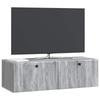 Wall Mounted TV Cabinet 98 x 41 x 30 cm Grey Sonoma
