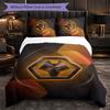 Wolverhampton Wanderers Football Set Biancheria da Letto 3 Pezzi Morbido Set Copripiumino con Federe Set Decorazione Camera da Letto per la Casa