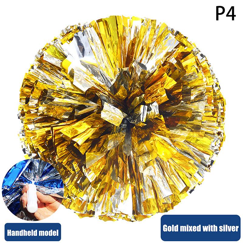

1Pc 30Cm Game Pom Poms With Handle Cheerleading Cheering Ball Sports Match Vocal Dance Party Concert Decorator Come On Props 4