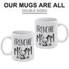 1pc 11oz White Ceramic Coffee Mug, Double-Sided Funny Print, Heat Resistant, Comfortable Grip, Perfect Daily Gift for Work and Home
