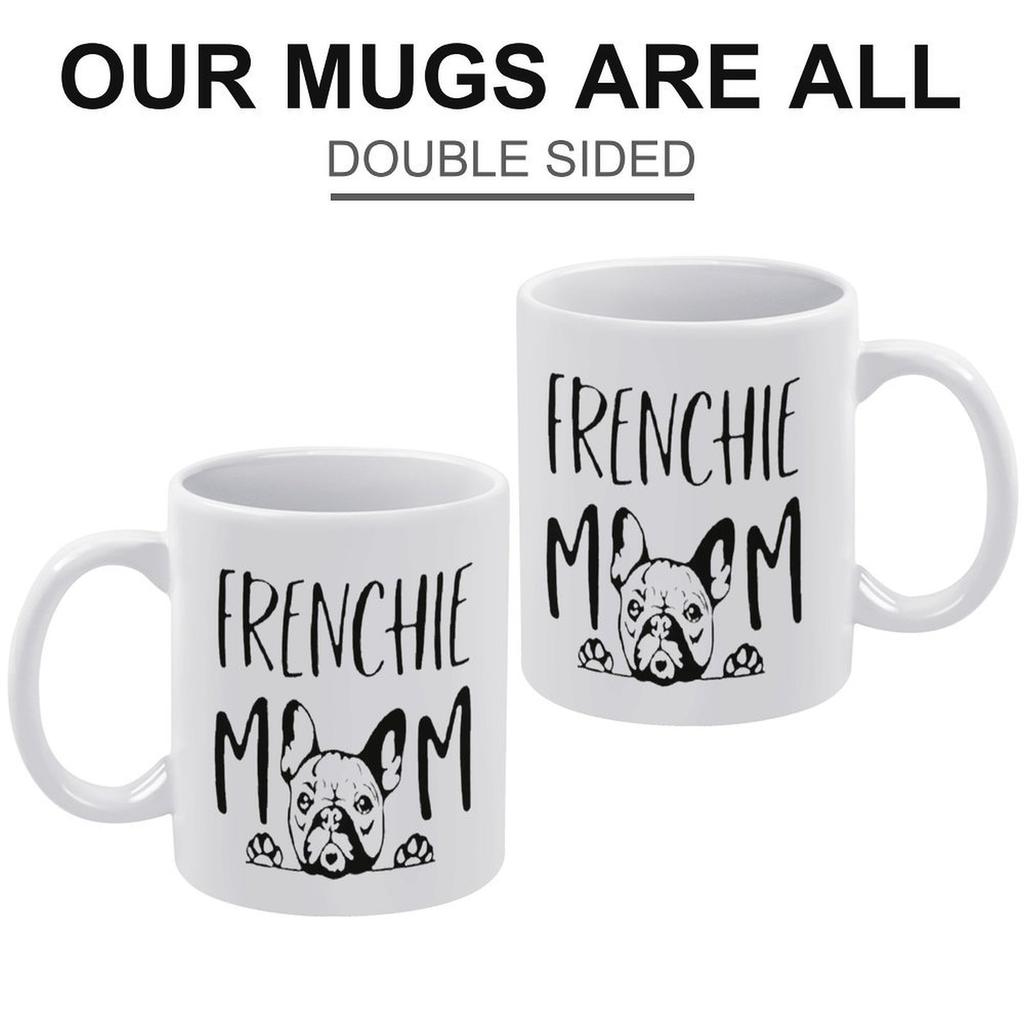 1pc 11oz White Ceramic Coffee Mug, Double-Sided Funny Print, Heat Resistant, Comfortable Grip, Perfect Daily Gift for Work and Home