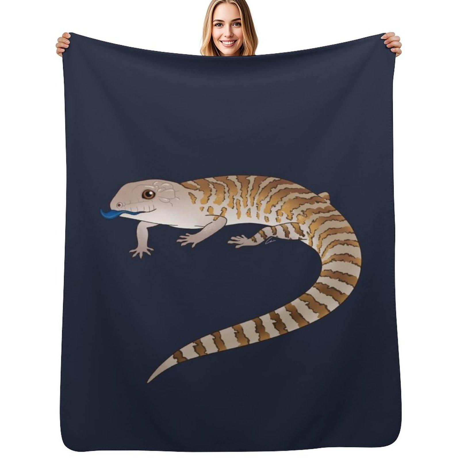 

Blue Tongue Skink Throw Blanket Spring Fall Cozy Throw Blanket for Couch 102x76cm(40x30in)