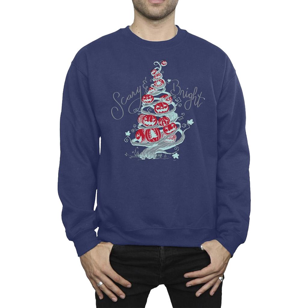 Disney Mens The Nightmare Before Christmas Scary & Bright Sweatshirt