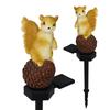 YZYOE Outdoor Pineal Squirrel Cute Resin Animal Garden Wireless Dusk To Dawn LED Solar-Powered Lamp, Lamp, Waterproof.