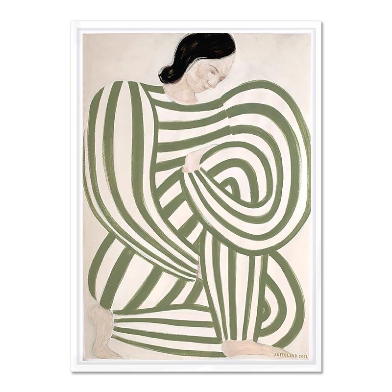 

Абстрактная София Линд Линии тела Современная картина на холсте Постеры Настенное искусство Принт Картины Интерьер гостиной Домашнее украшение холст 21x30cm No Framed