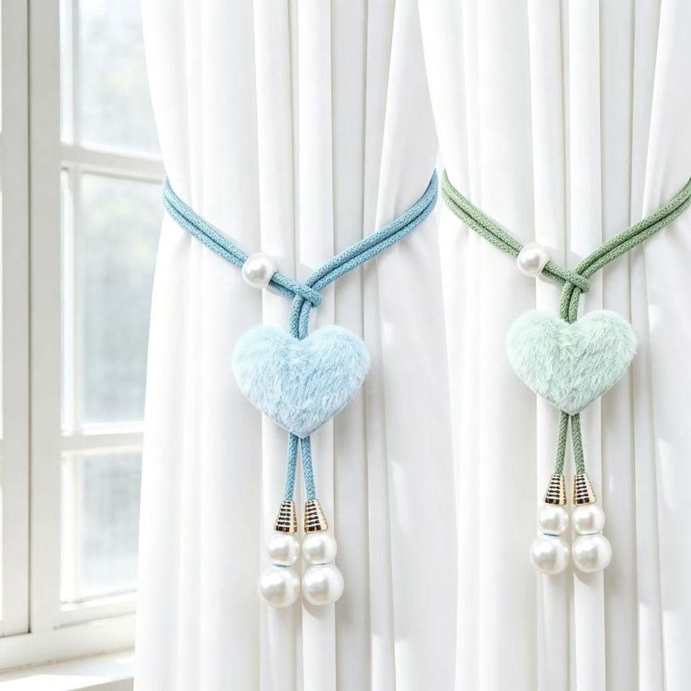 Faux Pearl Tassel Curtain Holdback Rope Drapery Tieback Cute Window Curtain Tie  Home Decor