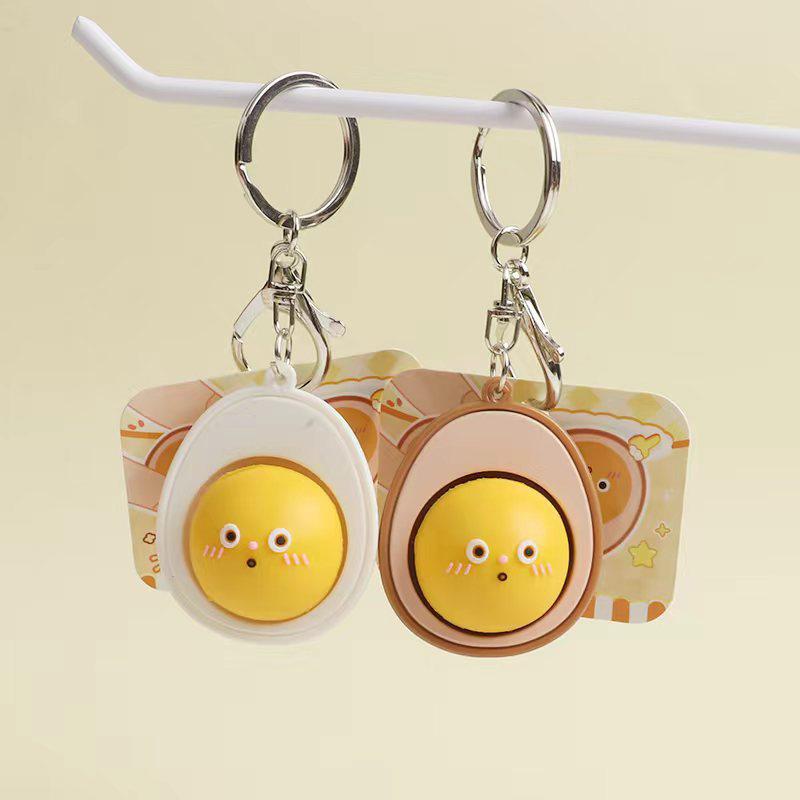 Bread Keycap Stress Relief Clicker Keychain Mechanical Keyboard Button Decompress Fingertip Keyring