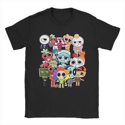 Streetwear Dandys World Cosmo Cartoon T-Shirts Herren Rundhals Kurzarm Kleidung Baumwolle Sommer TopsTops