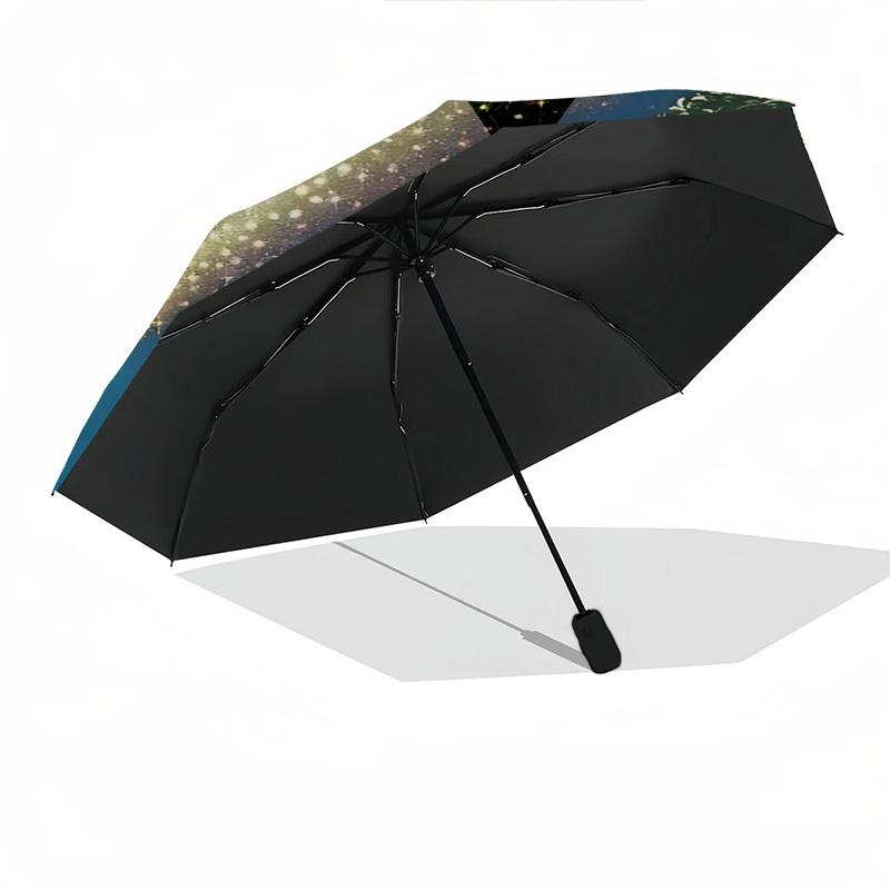 Winnie-the-Pooh, Night Sky Themed Automatic Opening and Closing Umbrella, Brightly Colored 8-rib Portable Umbrella, Suitable for Men and Women, A Perf