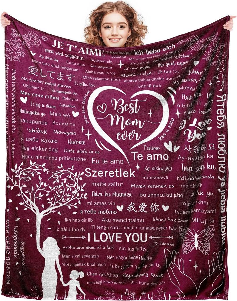 1PC Gift To Dad Thin Blankets for Father's Day Anniversary Birthday Mother's Day for Mom Wife Uncle Grandma Abuela Soft Throw